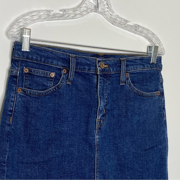 J. Crew Mercantile Raw Hem Denim Skirt - Picture 3 of 9